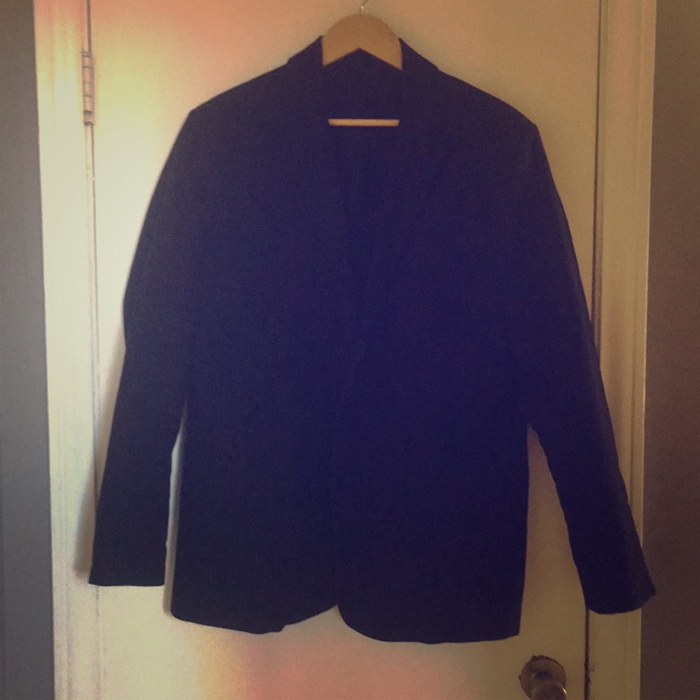 Black velvet blazer jacket